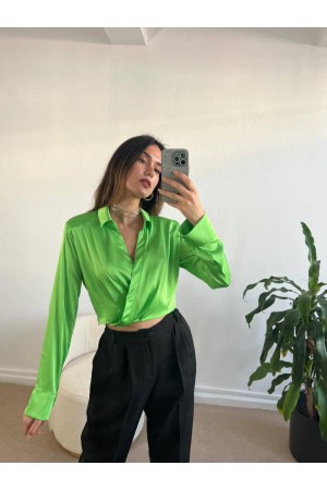 155950 TOPTAN YEŞİL GÖMLEK