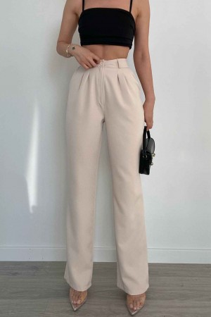 156342 beige TROUSERS