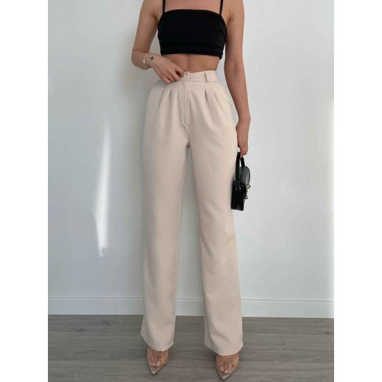 156342 beige TROUSERS