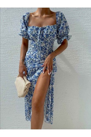 156360 TOPTAN DESENLİ ELBİSE