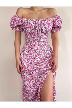 156361 TOPTAN DESENLİ ELBİSE