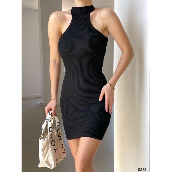 156772 TOPTAN SİYAH ELBİSE