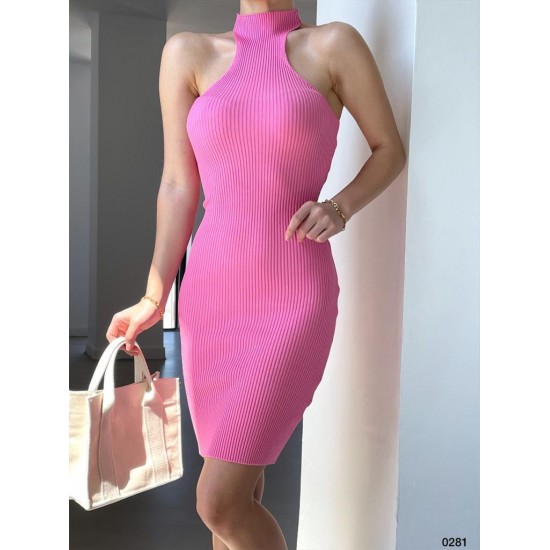 156779 TOPTAN PEMBE ELBİSE