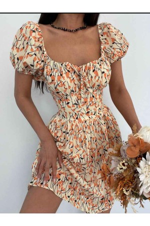 157314 TOPTAN DESENLİ ELBİSE