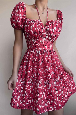 157317 TOPTAN DESENLİ ELBİSE