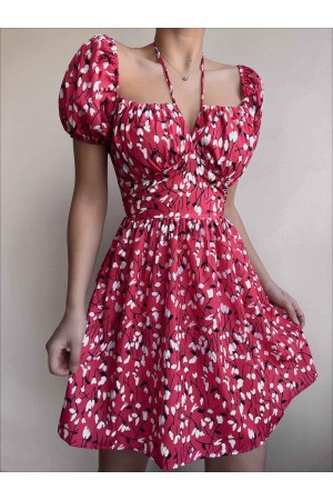 157317 TOPTAN DESENLİ ELBİSE