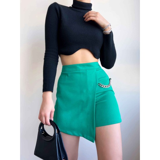 157320 GREEN SHORT SKIRT