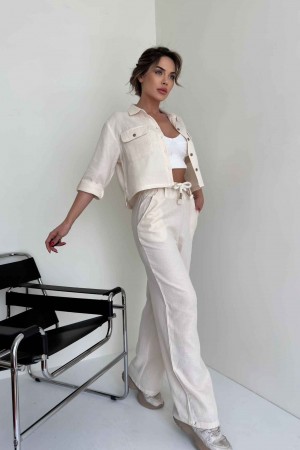 157322 white Pants suit
