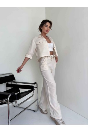 157322 white Pants suit