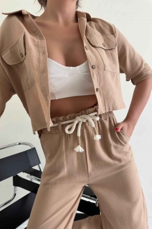 157323 TOPTAN CAMEL PANTOLON TAKIM