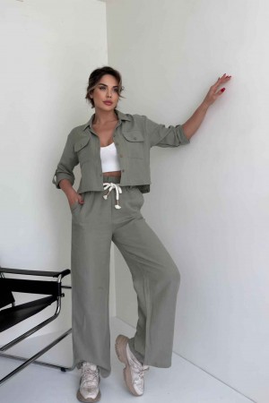 157324 khaki Pants suit