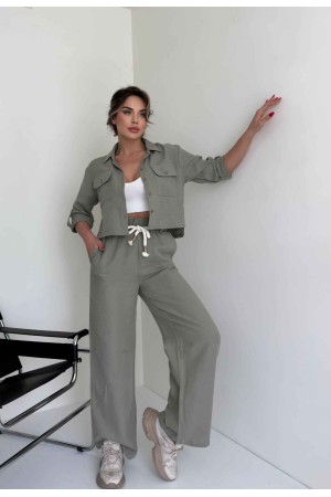 157324 khaki Pants suit