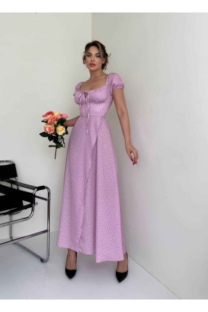 157327 TOPTAN LİLA ELBİSE