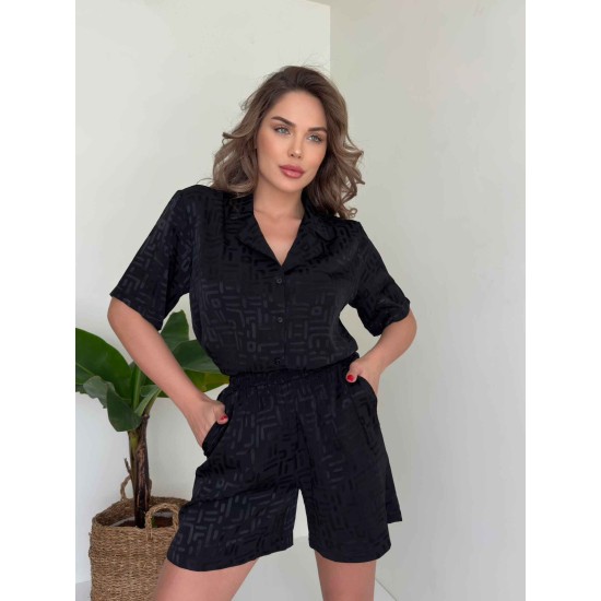 157331 black Shorts suit