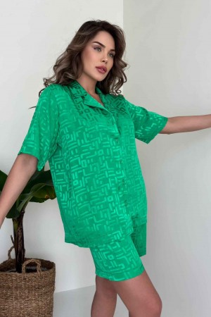 157334 GREEN Shorts suit