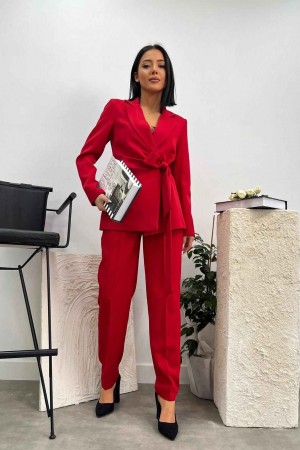 159775 TOPTAN KIRMIZI PANTOLON TAKIM