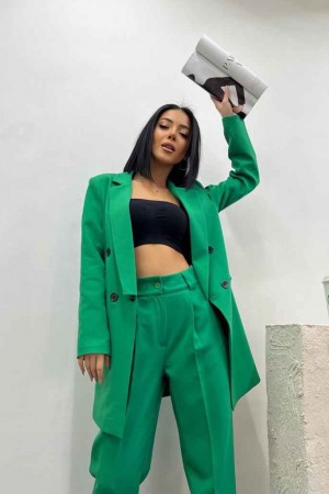 159780 TOPTAN YEŞİL PANTOLON TAKIM