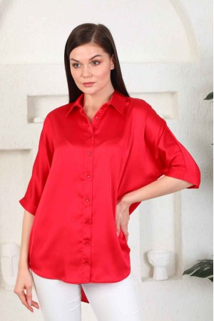 159817 TOPTAN KIRMIZI GÖMLEK