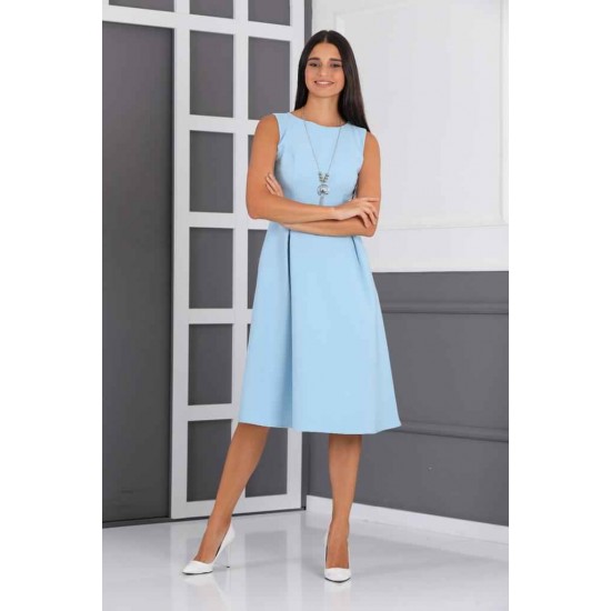 159818 TOPTAN BEBE MAVİ ELBİSE