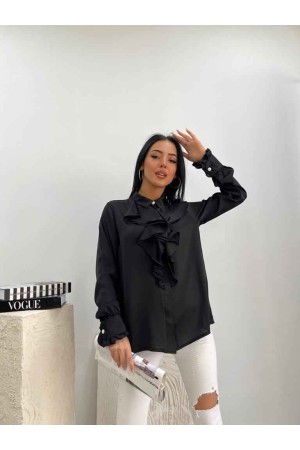 159826 TOPTAN SİYAH GÖMLEK