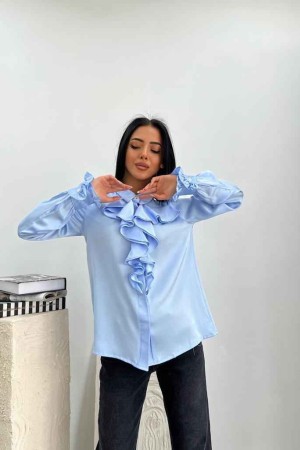 159827 bebe blue SHIRT
