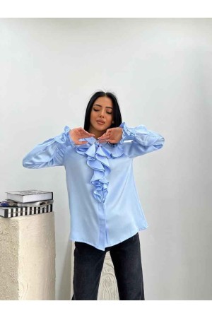 159827 TOPTAN BEBE MAVİ GÖMLEK