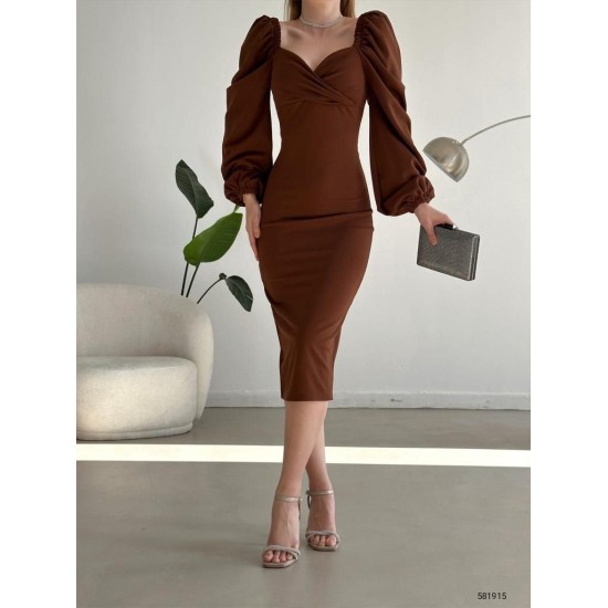 159966 coffee Evening dress