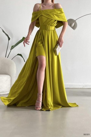 159992 GREEN Evening dress