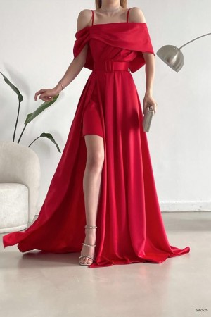 159993 red Evening dress