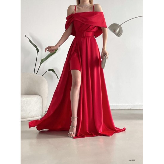 159993 red Evening dress