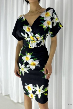 160006 patterned Evening dress