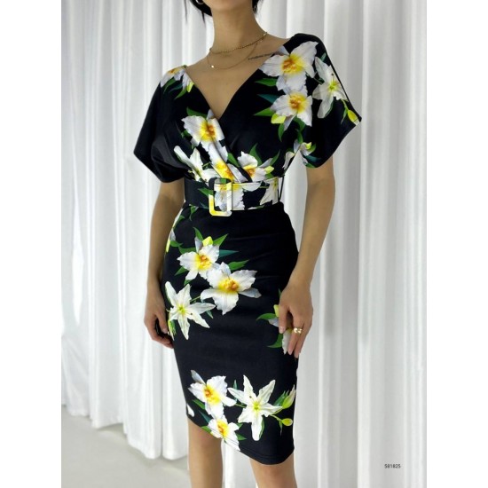 160006 patterned Evening dress