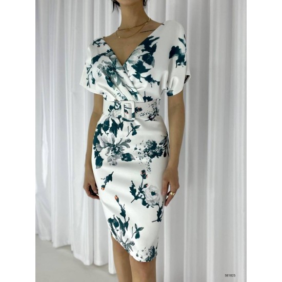 160007 patterned Evening dress
