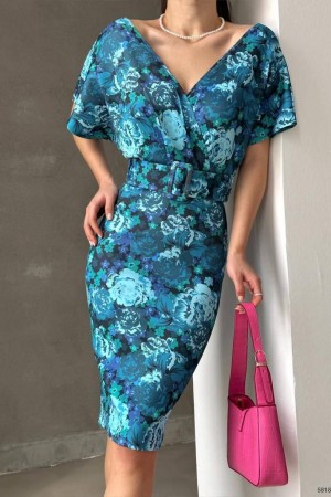 160008 patterned Evening dress