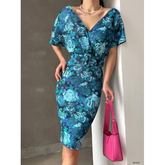 160008 patterned Evening dress