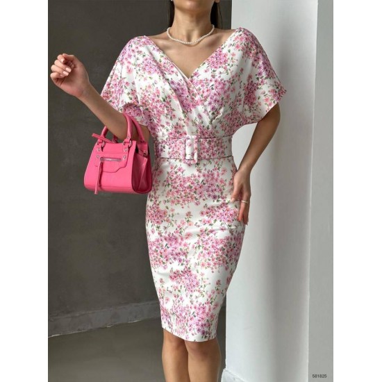 160009 patterned Evening dress