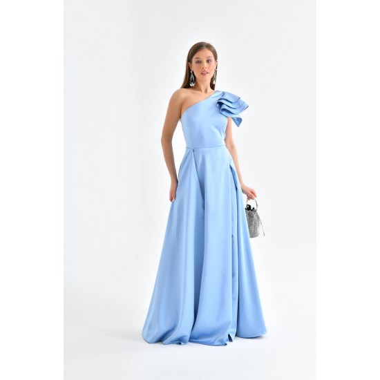 171325 bebe blue Evening dress