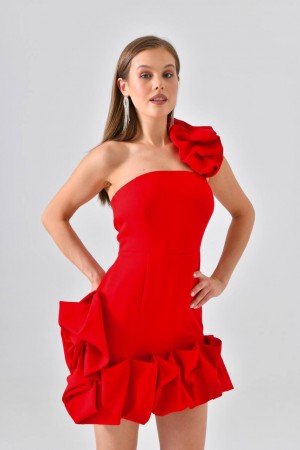 171336 red Evening dress
