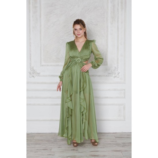 171349 GREEN Evening dress