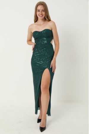 171372 TOPTAN ZÜMRÜT YEŞİL ABİYE