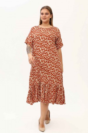 171395 TOPTAN DESENLİ ELBİSE