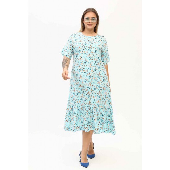 171397 TOPTAN DESENLİ ELBİSE