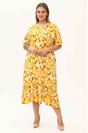 171398 TOPTAN DESENLİ ELBİSE