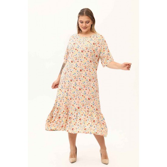 171401 TOPTAN DESENLİ ELBİSE