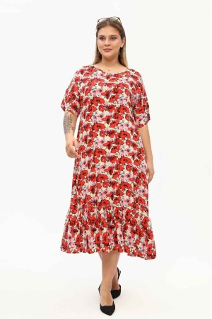 171402 TOPTAN DESENLİ ELBİSE