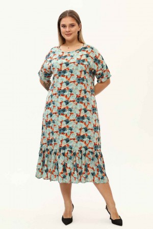 171403 TOPTAN DESENLİ ELBİSE