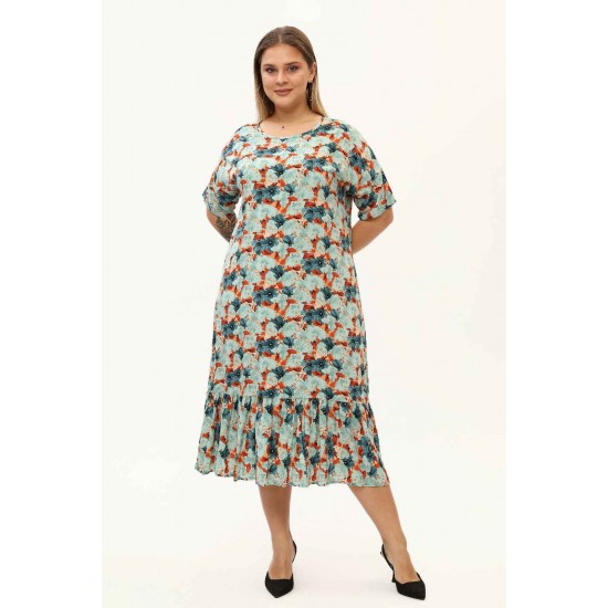 171403 TOPTAN DESENLİ ELBİSE