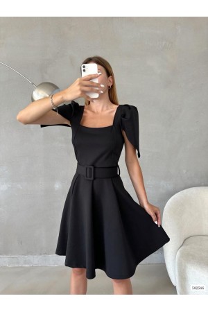 171422 TOPTAN SİYAH ELBİSE