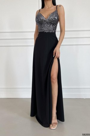 171442 silver Evening dress