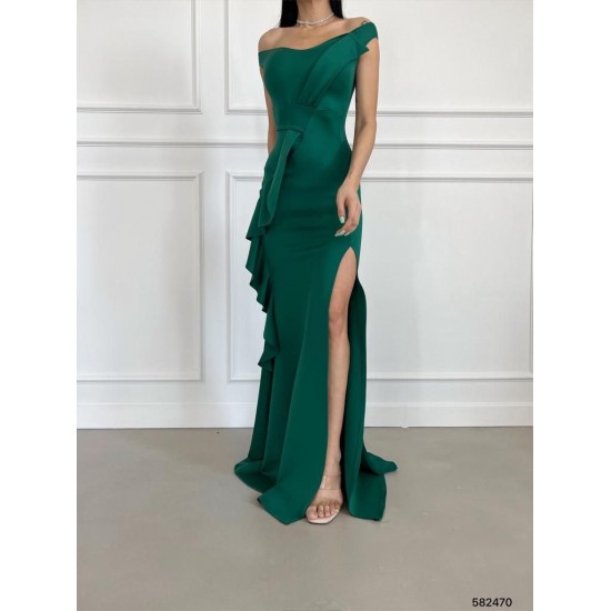 171445 GREEN Evening dress